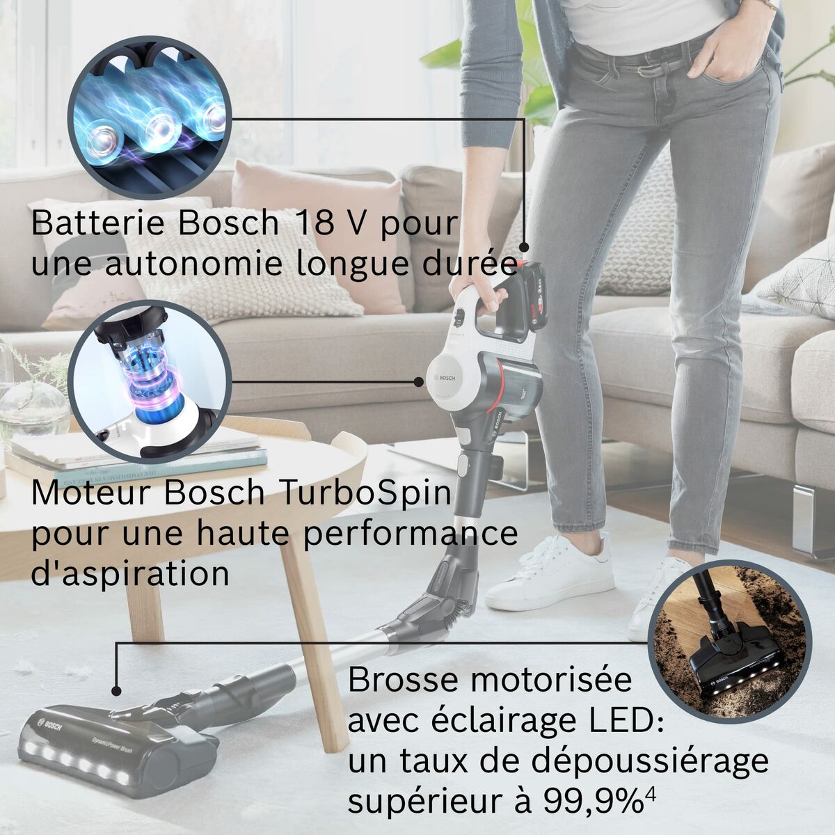 Пылесос-метла BOSCH BBS711W Белый Чёрный